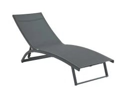 Conjunto De 2 Espreguiçadeiras Com Varias Posicoes Aluminio E Têxtileno Antracite - Saranda De Mylia