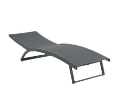 Conjunto De 2 Espreguiçadeiras Com Varias Posicoes Aluminio E Têxtileno Antracite - Saranda De Mylia