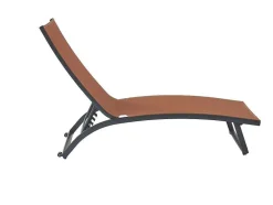 Conjunto De 2 Espreguiçadeiras Com Varias Posicoes Aluminio E Têxtileno Terracota - Saranda De Mylia