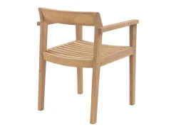 Conjunto De Jantar De Jardim Em Teca, 1 Mesa Quadrada + 8 Cadeiroes, Natural Claro - Allende