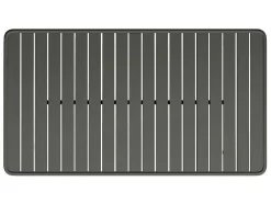 Conjunto De Jantar De Jardim Em Metal, Uma Mesa C. 160 Cm E 4 Cadeiras Empilhaveis, Cinzento-Escuro - Mirmande