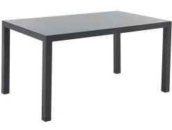 Conjunto De Jardim Em Aluminio, Uma Mesa C. 150 Cm E 6 Cadeiroes, Cinzento Antracite - Jolane