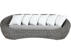 Conjunto De Jardim Em Resina Entrancada: Sofá, 2 Cadeiroes E Mesa De Centro - Whiteheaven