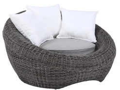 Conjunto De Jardim Em Resina Entrancada: Sofá, 2 Cadeiroes E Mesa De Centro - Whiteheaven