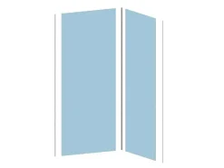 Conjunto De 2 Paineis De Parede De Casa De Banho Com Perfis Incluidos De C. 90 X L. 120 X A. 210 Cm