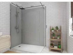 Conjunto De 2 Paineis De Parede De Casa De Banho Com Perfis Incluidos De C. 90 X L. 120 X A. 210 Cm