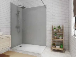 Conjunto De 2 Paineis De Parede De Casa De Banho Com Perfis Incluidos De C. 90 X L. 120 X A. 210 Cm