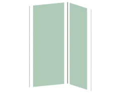 Conjunto De 2 Paineis De Parede De Casa De Banho Com Perfis Incluidos De 2X L. 90 X A. 210 Cm