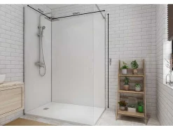 Conjunto De 2 Paineis De Parede De Casa De Banho Com Perfis Incluidos De C. 90 X L. 120 X A. 210 Cm