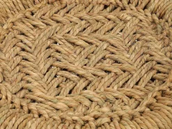 Conjunto De 2 Pufes Redondos Em Rotim Natural Claro - Mirtaka