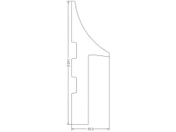 Conjunto De 3 RodaPés Em Polistireno C290 X A15 Cm Branco - Radeno