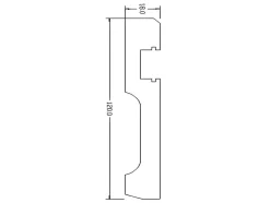 Conjunto De 3 RodaPés Em Polistireno C290 X A12 Cm Branco - Ateno