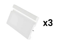 Conjunto De 3 RodaPés Em Polistireno C290 X A12 Cm Branco - Ateno