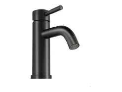 Conjunto De 2 Torneiras Misturadoras Mecanicas Arredondadas Em Inox Escovado Preto Mate A17 Cm - Salavan