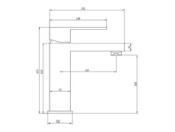 Conjunto De 2 Torneiras Misturadoras Mecanicas Quadradas Inox Cor Niquel Esvocado A17,3 Cm - Canilas