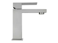 Conjunto De 2 Torneiras Misturadoras Mecanicas Quadradas Inox Cor Niquel Esvocado A17,3 Cm - Canilas
