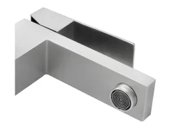 Conjunto De 2 Torneiras Misturadoras Mecanicas Quadradas Inox Cor Niquel Esvocado A17,3 Cm - Canilas
