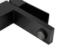 Conjunto De 2 Torneiras Misturadoras Mecanicas Quadradas Inox Escovado Preto Mate A17,3 Cm - Canilas
