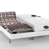 Conjunto Relaxamento Com Discos De Molas Com Memória De Forma E Bambu Lysis Iii De Naturea - Motores Okin - 2X80X200 Cm - Branco