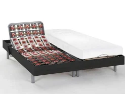 Conjunto Relaxamento Com Estacas Em Látex Cassiopee Iii De Dreamea - Motores Okin - Preto - 2X80X200 - Preto