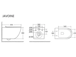Conjunto Sanita Suspensa Com Estrutura De Suporte Decorativa Branco Brilhante - Javoine