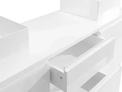 Conjunto Suspenso Para Casa De Banho Com Lavatório Duplo Cor Branco - Jimena