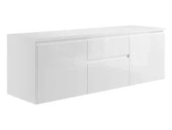 Conjunto Suspenso Para Casa De Banho Com Lavatório Duplo Cor Branco - Jimena