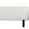 Conjunto Toalha + 4 Guardanapos De Mesa Em Linho E Algodao, Borda Preta, Branco, 170 X 170 Cm - Borina