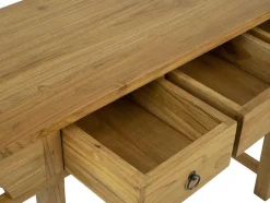 Consola Com 3 Gavetas Em Teca Cor Natural - Wekea