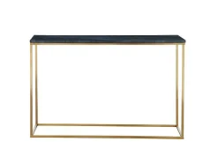 Consola Design Em Marmore E Metal Cor Preto E Dourado - Aretha De Pascal Morabito