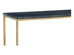 Consola Design Em Marmore E Metal Cor Preto E Dourado - Aretha De Pascal Morabito