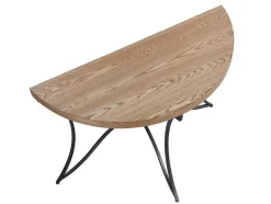 Consola Em Mdf E Metal Natural E Preto - Lolana