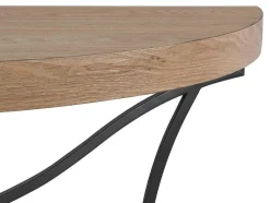 Consola Em Mdf E Metal Natural E Preto - Lolana