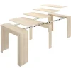 Consola Extensivel Onega - 10 Lugares - 4 Extensoes - Cor: Carvalho
