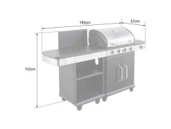 Cook'In Garden - Churrasqueira A Gas Fidgi 4 Com Bandeja Para Servir