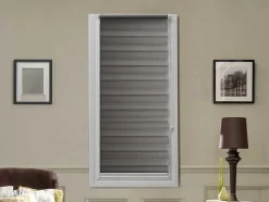 Cortina Enrolavel Dia/Noite Em Poliester - 60 X 180 Cm - Cinza - Barili