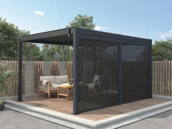 Cortina Retratil Para Pérgola Bioclimatica L3,67 X A2,05 M - Viadana
