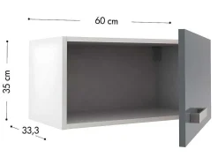 Cozinha Completa 300 Cm 10 Elementos De Arrumação Cinzento E Branco - Trattoria