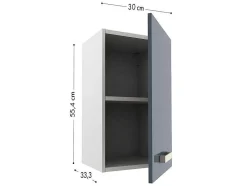 Cozinha Completa De Canto, 11 Elementos De Arrumação, Antracite E Branco - Trattoria