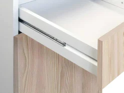 Cozinha Completa De 180 Cm Com 6 Compartimentos De Arrumação Cor Carvalho E Branco - Trattoria