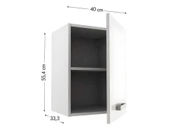 Cozinha Completa De 240 Cm Com 8 Compartimentos De Arrumação Cor Branco - Trattoria