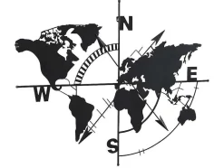 Decoração De Parede Em Metal Mapa Mundo De A. 80 X C. 107 Cor Preto - Worldy