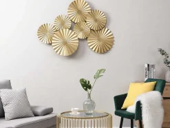 Decoração De Parede Redonda Em Metal De C.118 X A.71 Cm Cor Dourado - June