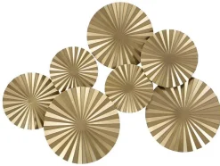 Decoração De Parede Redonda Em Metal De C.118 X A.71 Cm Cor Dourado - June