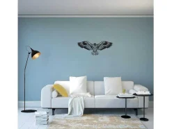 Decoração Metalica Aguia, Preto, 100X0,2X44 Cm, Epikasa