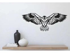 Decoração Metalica Aguia, Preto, 100X0,2X44 Cm, Epikasa