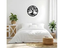 Decoração Metalica Arvore 32, Preto, 60X1,5X60 Cm, Epikasa