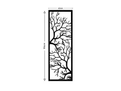 Decoração Metalica Arvore 29, Preto, 40X1,5X115 Cm, Epikasa