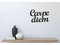 Decoração Metalica Carpediem, Preto, 50X1,5X38 Cm, Epikasa