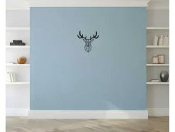 Decoração Metalica Cervo 3, Preto, 51X1,5X51 Cm, Epikasa